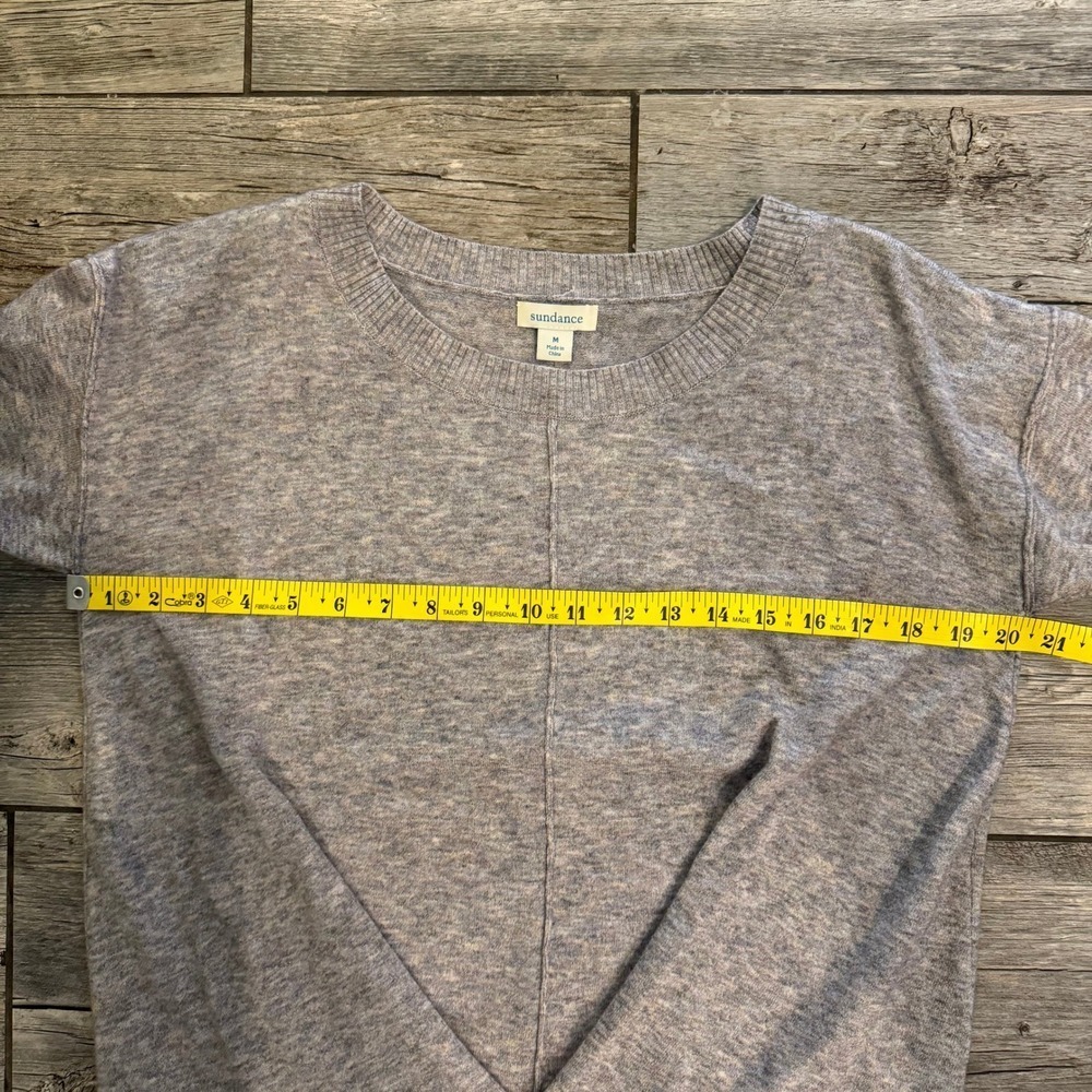 Sundance Women's Gray Marled Twist Front Sweater Long Sleeve Size M - Picture 8 of 8